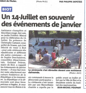 NICE MATIN 14 JUILLET 2015