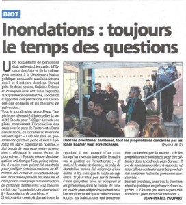 INONDATIONS NICE MATIN 13 DECEMBRE 2015