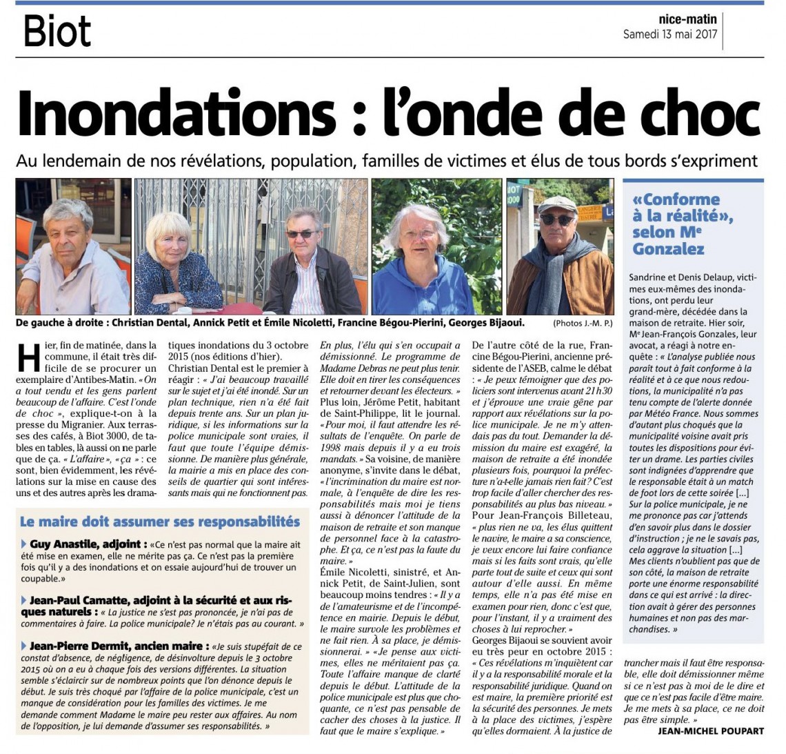 les biotois demandent la démission du conseil municipal - nice matin du 13 05 2017