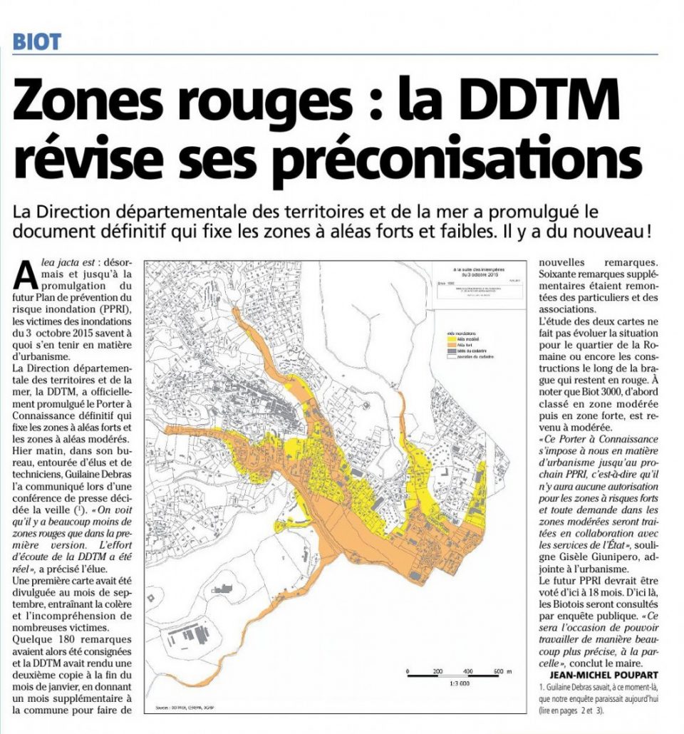 double peine pour les sinistrés des inondations à Biot